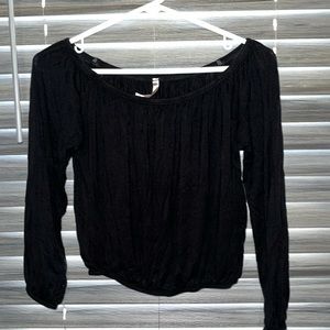 off shoulder crop top.